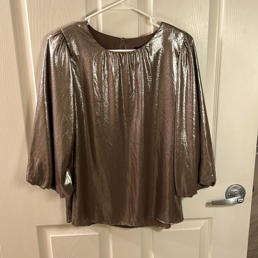 Metallic blouse from Ann Taylor
